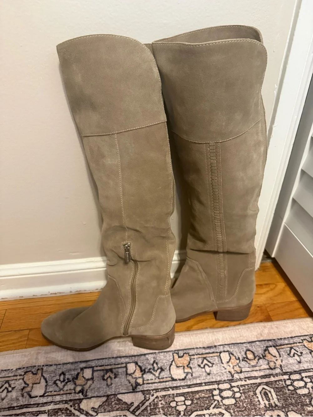 Vince Camuto Taupe Suede Over-the-Knee Boots